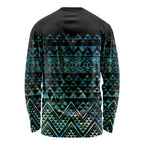 Maori Niho Taniwha Te Wheiao Long Sleeve Shirt Paua Shell - Aussie Hoodie
