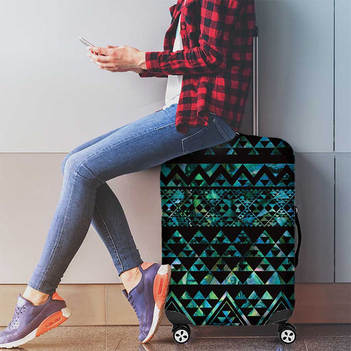 Maori Niho Taniwha Te Wheiao Luggage Cover Paua Shell - Aussie Hoodie
