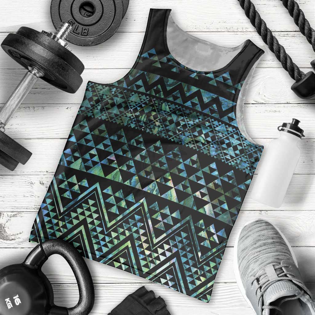 Maori Niho Taniwha Te Wheiao Men Tank Top Paua Shell - Aussie Hoodie