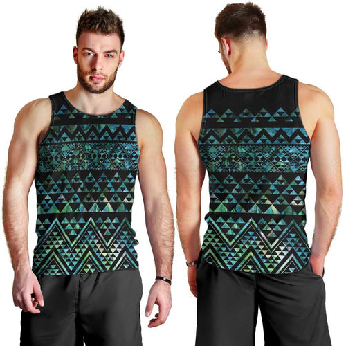 Maori Niho Taniwha Te Wheiao Men Tank Top Paua Shell - Aussie Hoodie