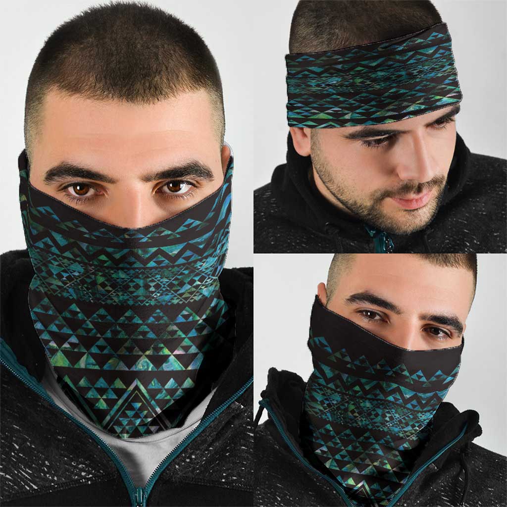 Maori Niho Taniwha Te Wheiao Neck Gaiter Paua Shell - Aussie Hoodie