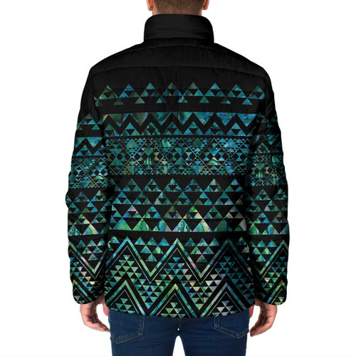 Maori Niho Taniwha Te Wheiao Padded Jacket Paua Shell - Aussie Hoodie