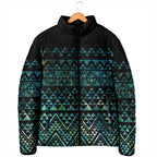 Maori Niho Taniwha Te Wheiao Padded Jacket Paua Shell - Aussie Hoodie