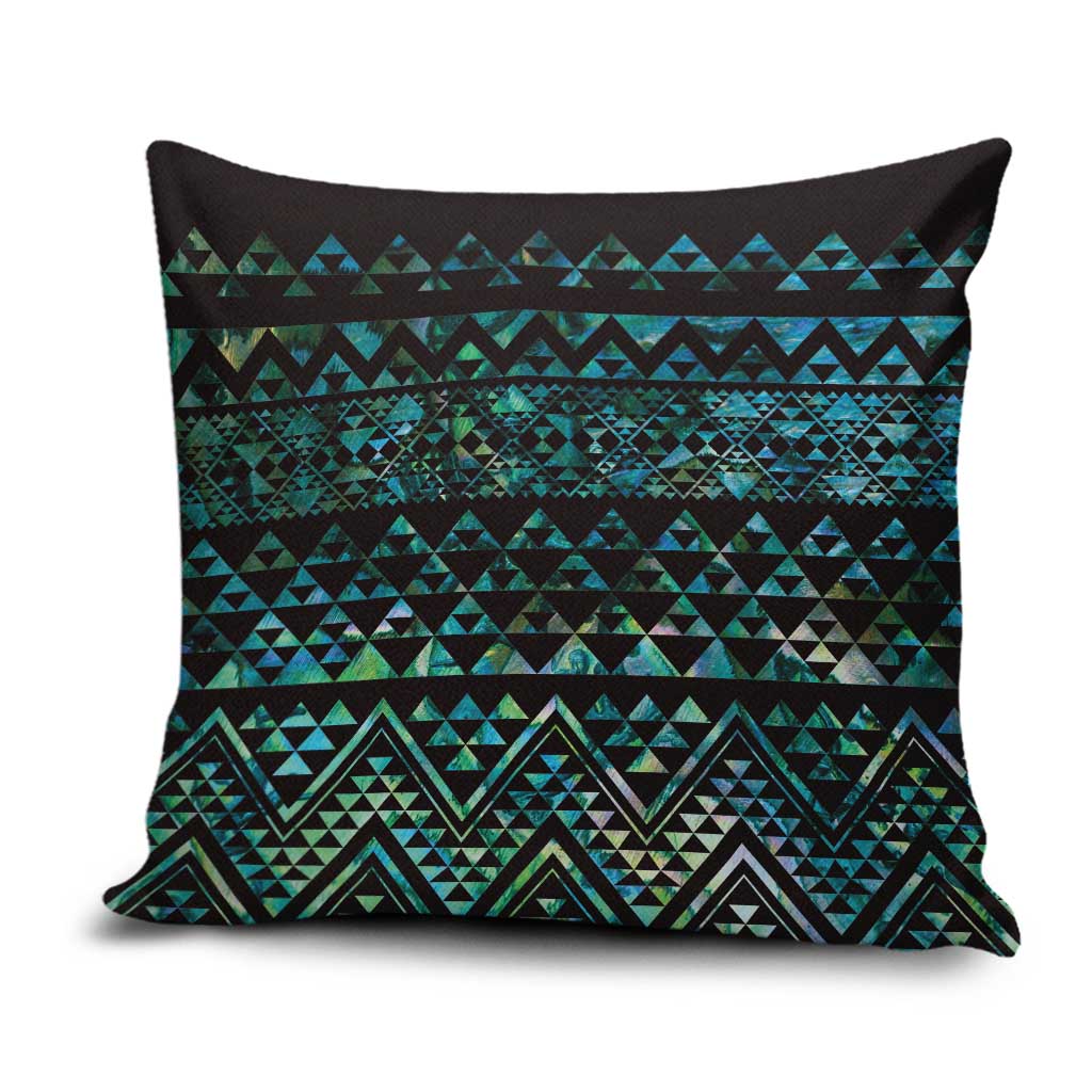 Maori Niho Taniwha Te Wheiao Pillow Cover Paua Shell - Aussie Hoodie