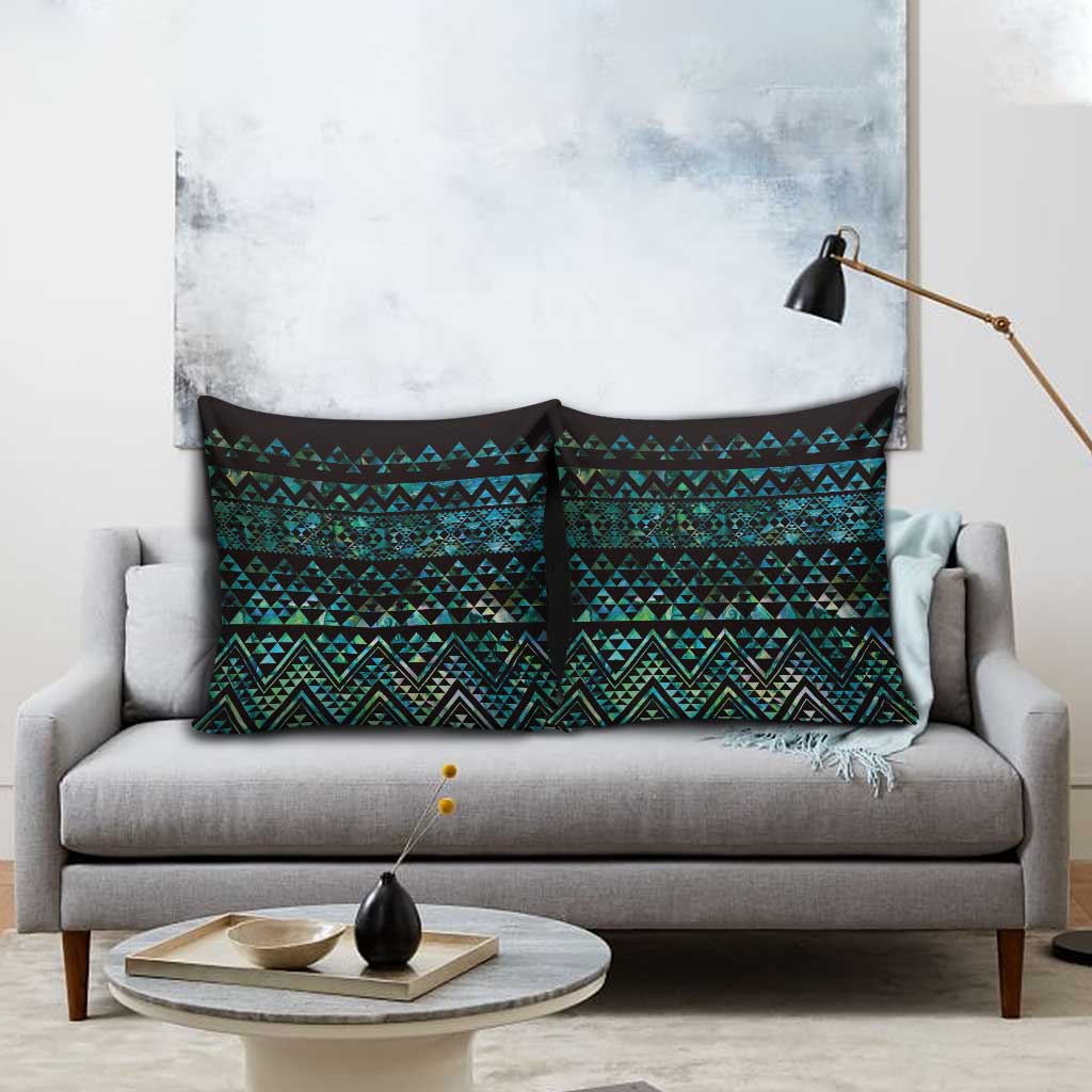 Maori Niho Taniwha Te Wheiao Pillow Cover Paua Shell - Aussie Hoodie
