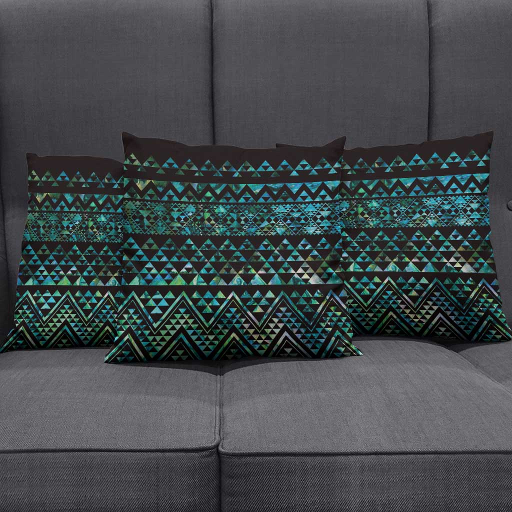 Maori Niho Taniwha Te Wheiao Pillow Cover Paua Shell - Aussie Hoodie