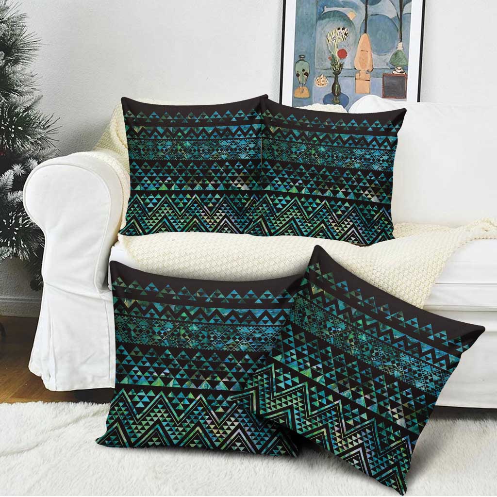 Maori Niho Taniwha Te Wheiao Pillow Cover Paua Shell - Aussie Hoodie