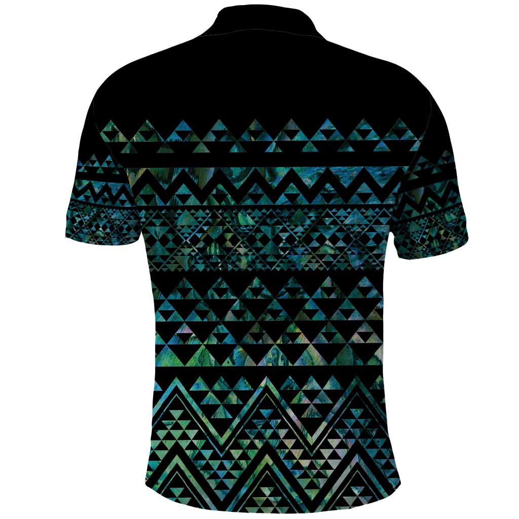 Maori Niho Taniwha Te Wheiao Polo Shirt Paua Shell - Aussie Hoodie