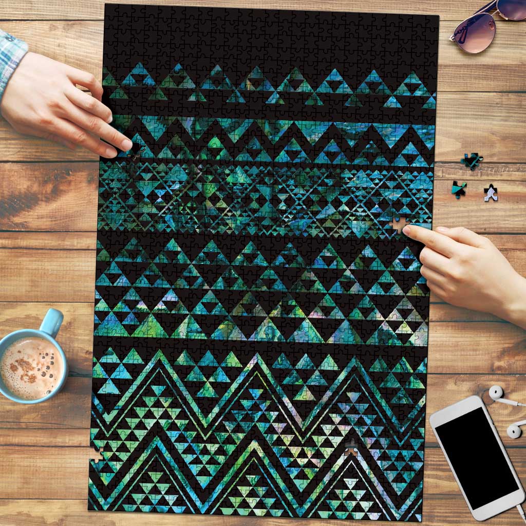 Maori Niho Taniwha Te Wheiao Puzzle Paua Shell - Aussie Hoodie