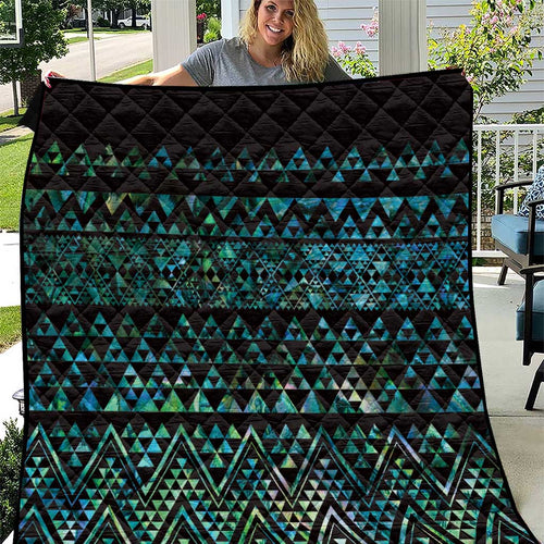 Maori Niho Taniwha Te Wheiao Quilt Paua Shell - Aussie Hoodie