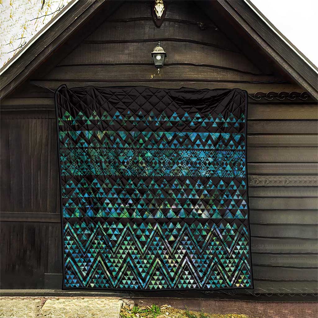 Maori Niho Taniwha Te Wheiao Quilt Paua Shell - Aussie Hoodie
