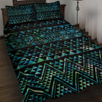 Maori Niho Taniwha Te Wheiao Quilt Bed Set Paua Shell - Aussie Hoodie
