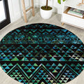 Maori Niho Taniwha Te Wheiao Round Carpet Paua Shell - Aussie Hoodie