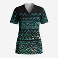 Maori Niho Taniwha Te Wheiao Scrub Top Paua Shell - Aussie Hoodie