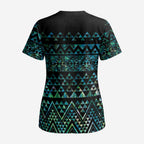 Maori Niho Taniwha Te Wheiao Scrub Top Paua Shell - Aussie Hoodie