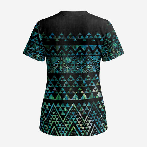 Maori Niho Taniwha Te Wheiao Scrub Top Paua Shell - Aussie Hoodie