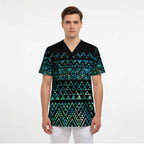 Maori Niho Taniwha Te Wheiao Scrub Top Paua Shell - Aussie Hoodie