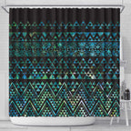 Maori Niho Taniwha Te Wheiao Shower Curtain Paua Shell - Aussie Hoodie