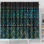 Maori Niho Taniwha Te Wheiao Shower Curtain Paua Shell - Aussie Hoodie