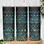 Maori Niho Taniwha Te Wheiao Skinny Tumbler Paua Shell - Aussie Hoodie