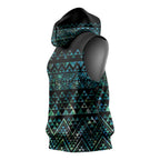 Maori Niho Taniwha Te Wheiao Sleeveless Hoodie Paua Shell - Aussie Hoodie