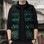 Maori Niho Taniwha Te Wheiao Sleeveless Puffer Jacket Paua Shell - Aussie Hoodie