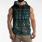 Maori Niho Taniwha Te Wheiao Sleeveless Zip Hoodie Paua Shell LT7