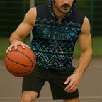 Maori Niho Taniwha Te Wheiao Sleeveless Zip Hoodie Paua Shell LT7