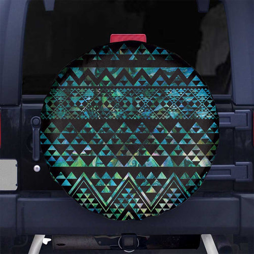 Maori Niho Taniwha Te Wheiao Spare Tire Cover Paua Shell - Aussie Hoodie