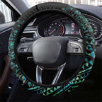 Maori Niho Taniwha Te Wheiao Steering Wheel Cover Paua Shell - Aussie Hoodie