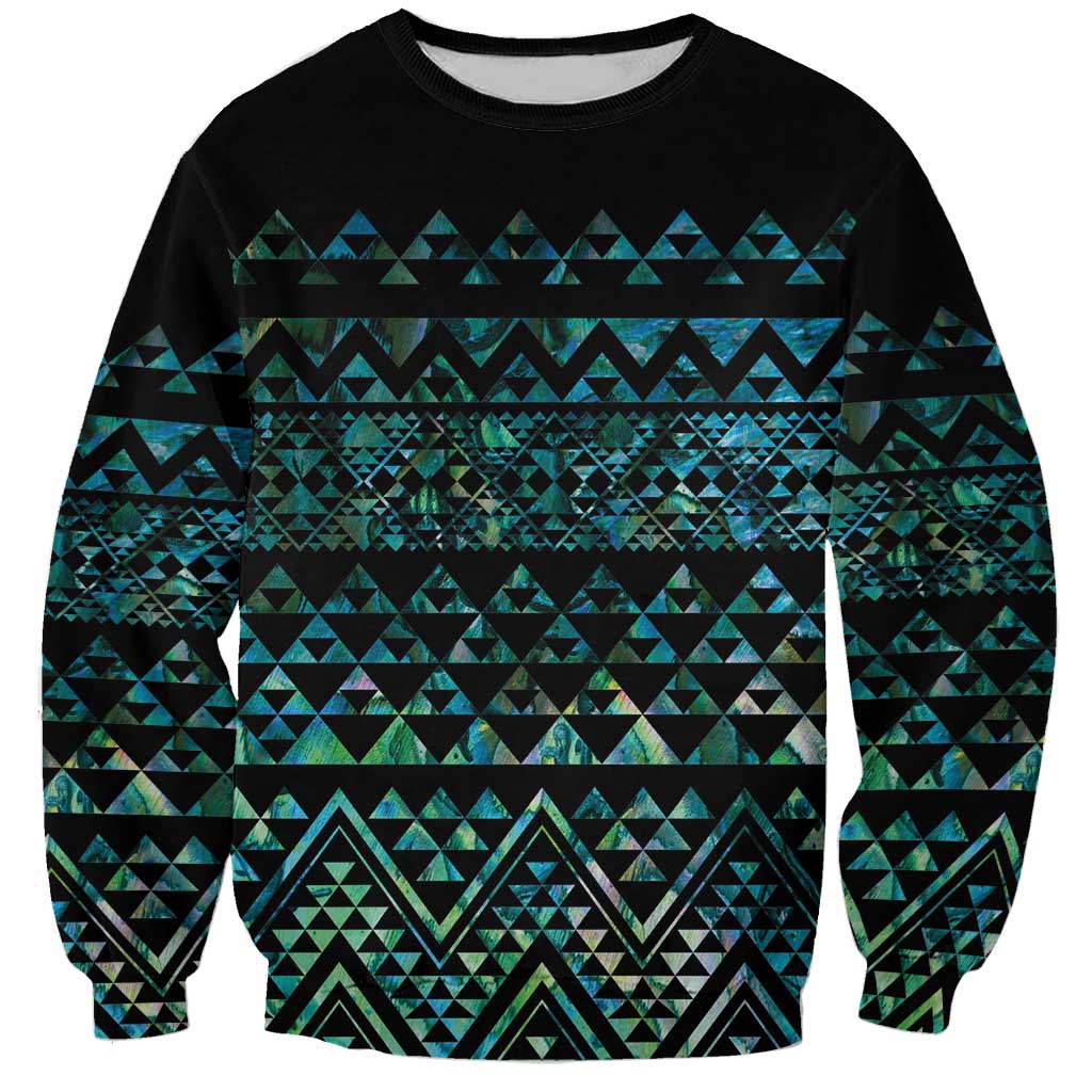 Maori Niho Taniwha Te Wheiao Sweatshirt Paua Shell - Aussie Hoodie