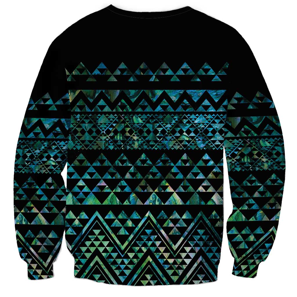 Maori Niho Taniwha Te Wheiao Sweatshirt Paua Shell - Aussie Hoodie