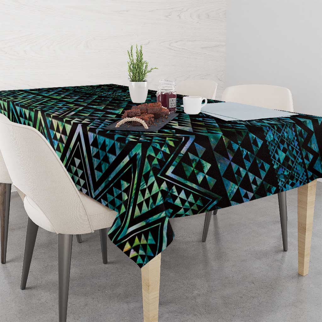 Maori Niho Taniwha Te Wheiao Tablecloth Paua Shell - Aussie Hoodie