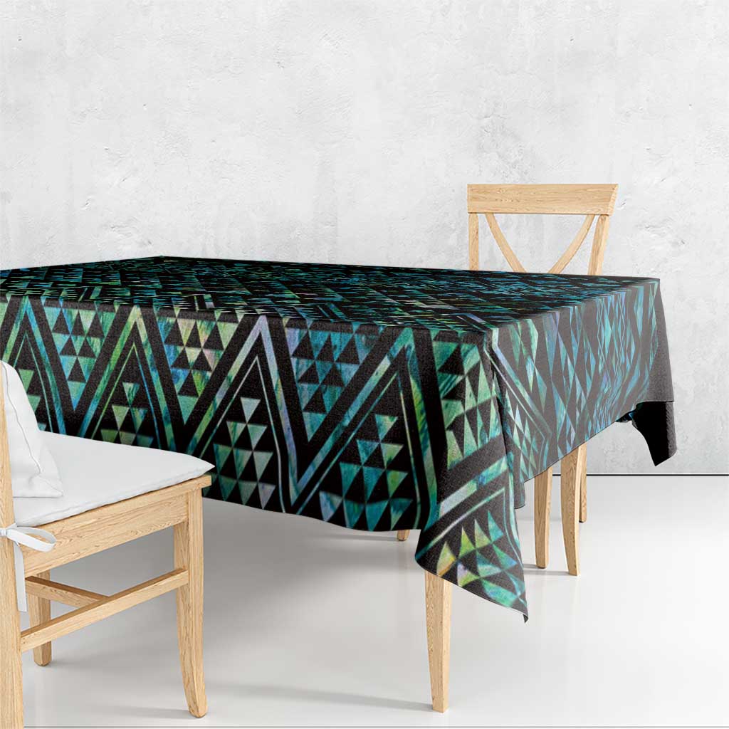 Maori Niho Taniwha Te Wheiao Tablecloth Paua Shell - Aussie Hoodie