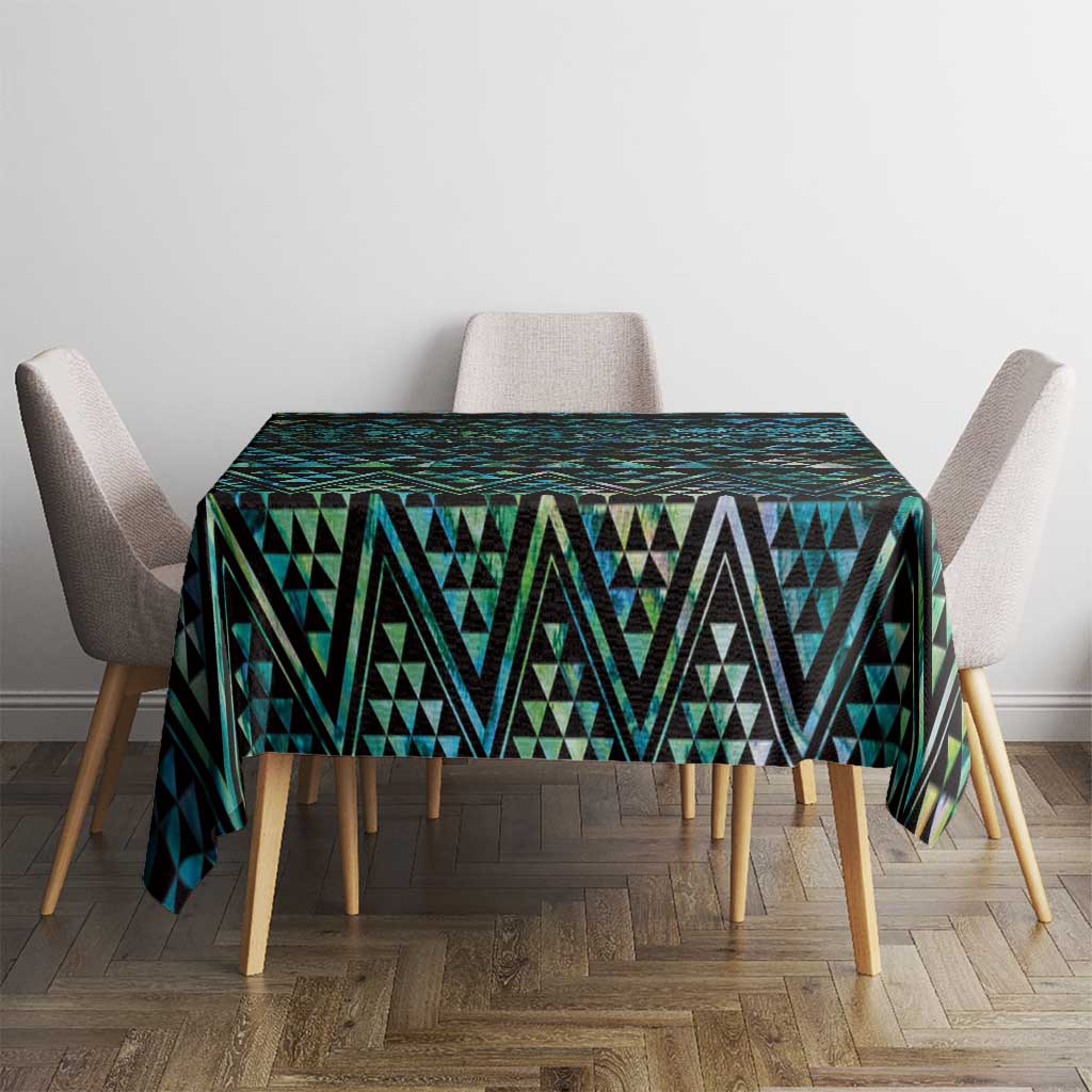 Maori Niho Taniwha Te Wheiao Tablecloth Paua Shell - Aussie Hoodie