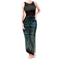 Maori Niho Taniwha Te Wheiao Tank Maxi Dress Paua Shell - Aussie Hoodie