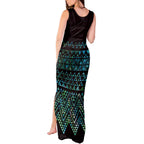 Maori Niho Taniwha Te Wheiao Tank Maxi Dress Paua Shell - Aussie Hoodie