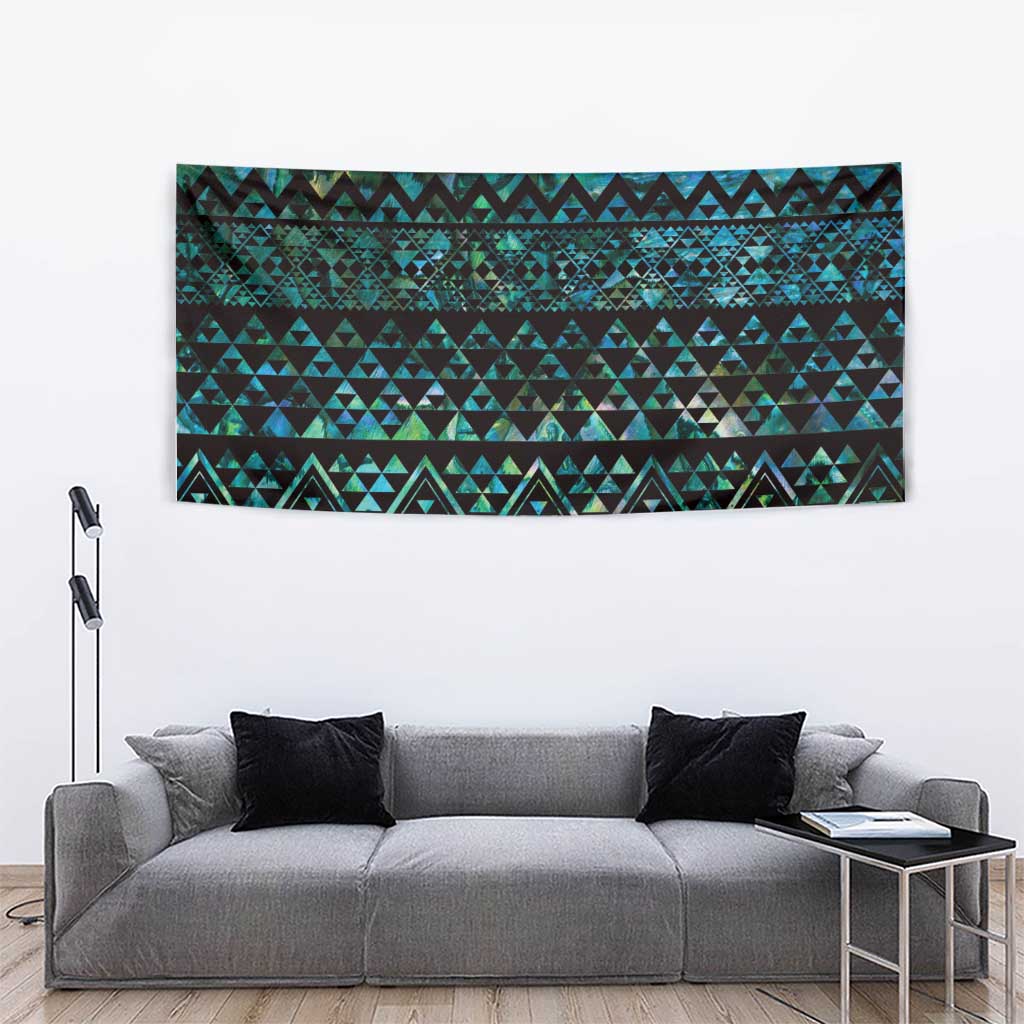 Maori Niho Taniwha Te Wheiao Tapestry Paua Shell - Aussie Hoodie
