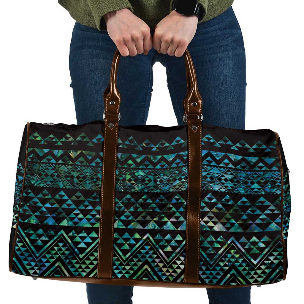 Maori Niho Taniwha Te Wheiao Travel Bag Paua Shell - Aussie Hoodie