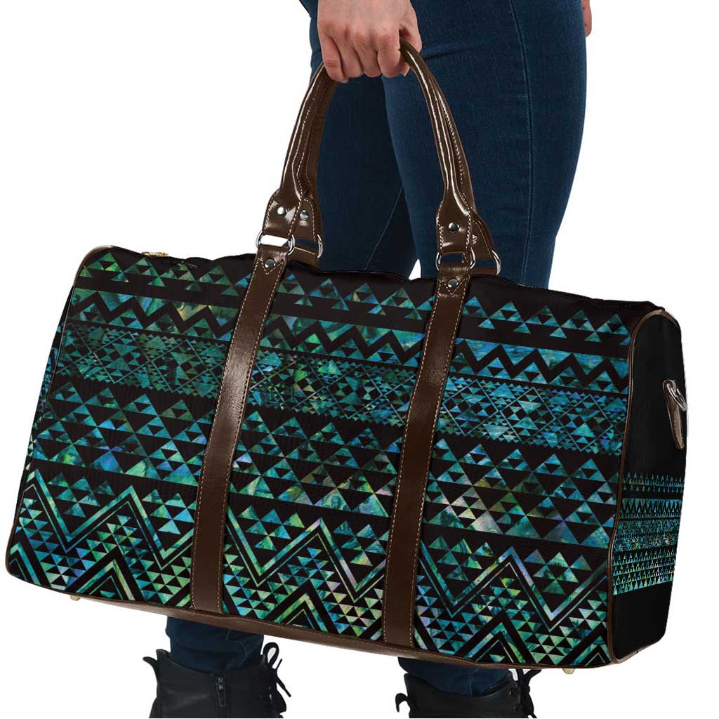 Maori Niho Taniwha Te Wheiao Travel Bag Paua Shell - Aussie Hoodie