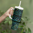 Maori Niho Taniwha Te Wheiao Tumbler With Handle Paua Shell - Aussie Hoodie
