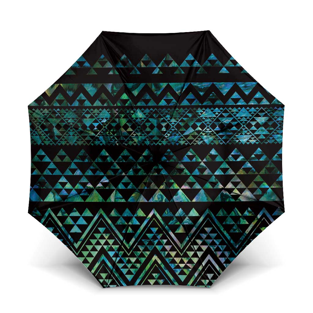 Maori Niho Taniwha Te Wheiao Umbrella Paua Shell - Aussie Hoodie