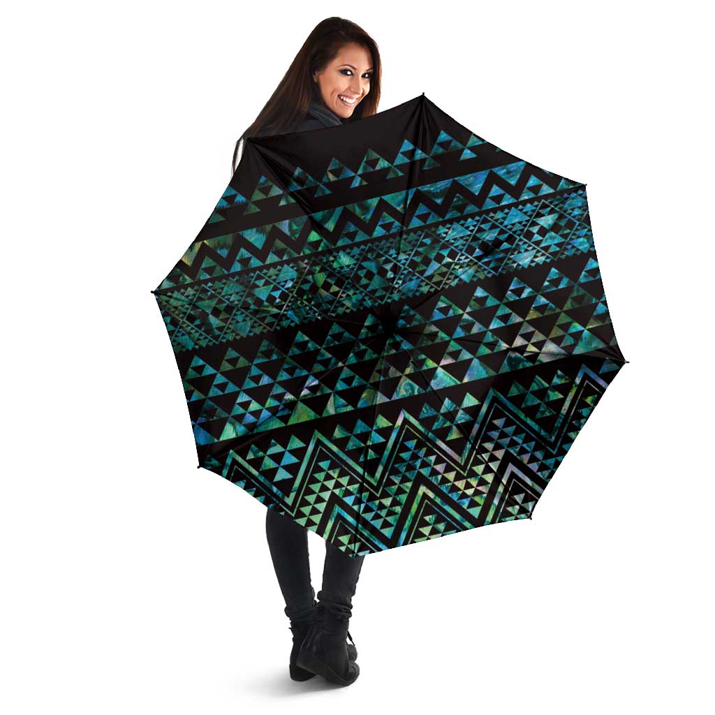 Maori Niho Taniwha Te Wheiao Umbrella Paua Shell - Aussie Hoodie