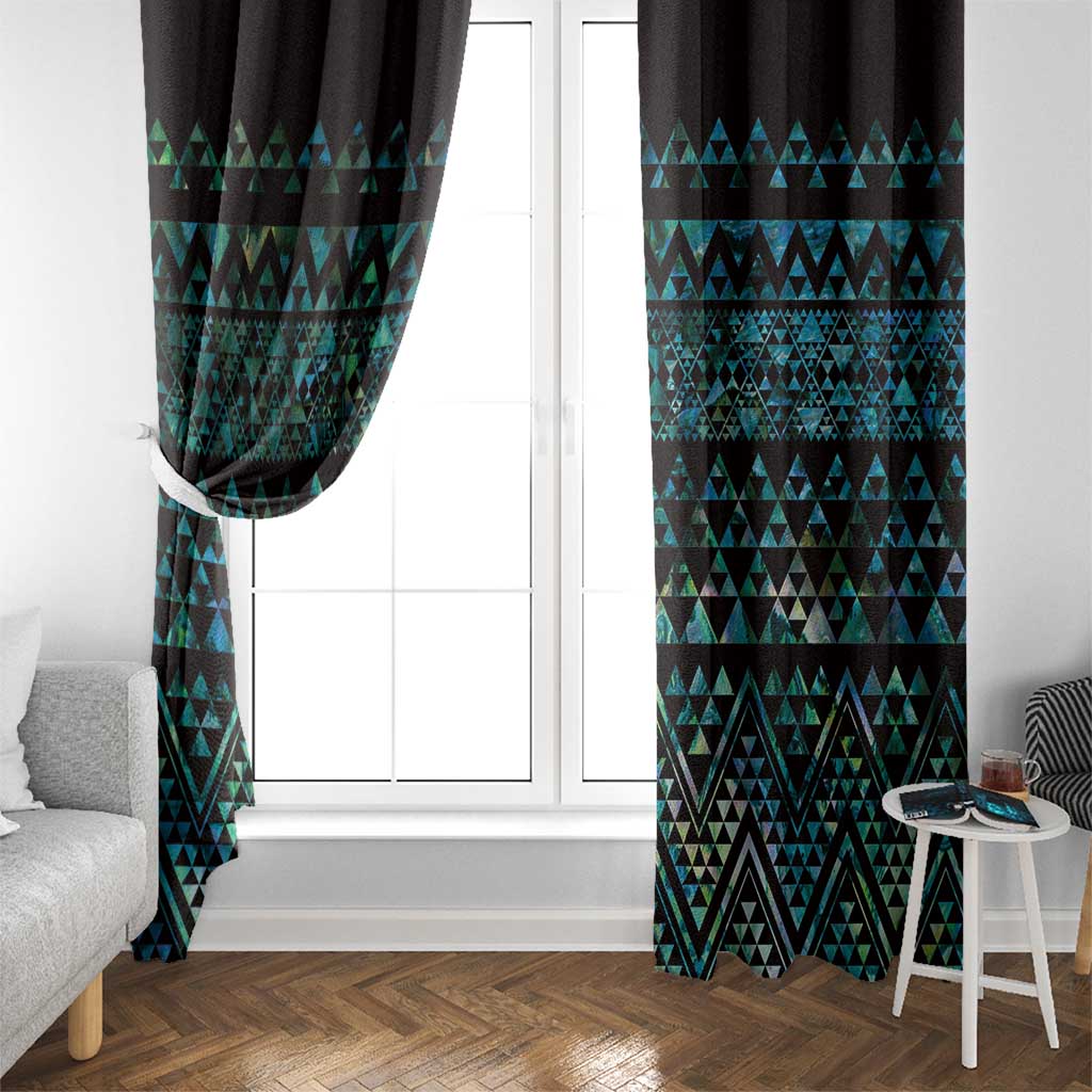 Maori Niho Taniwha Te Wheiao Window Curtain Paua Shell - Aussie Hoodie