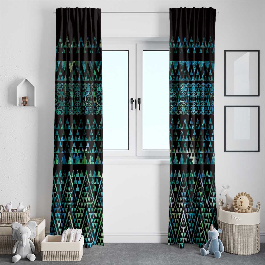 Maori Niho Taniwha Te Wheiao Window Curtain Paua Shell - Aussie Hoodie