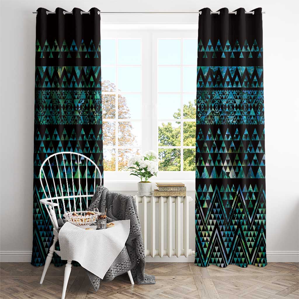 Maori Niho Taniwha Te Wheiao Window Curtain Paua Shell - Aussie Hoodie