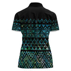Maori Niho Taniwha Te Wheiao Women Polo Shirt Paua Shell - Aussie Hoodie