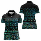 Maori Niho Taniwha Te Wheiao Women Polo Shirt Paua Shell - Aussie Hoodie