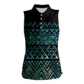 Maori Niho Taniwha Te Wheiao Women Sleeveless Polo Shirt Paua Shell - Aussie Hoodie