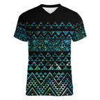 Maori Niho Taniwha Te Wheiao Women V-Neck T-Shirt Paua Shell - Aussie Hoodie